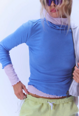 FREE PEOPLE MOVEMENT Breathe Easy Long Sleeve in Riviera Blue