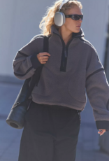 FREE PEOPLE MOVEMENT Mountain High 1/2 Zip Fleece in Gunmetal Combo