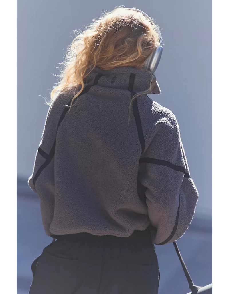 FREE PEOPLE MOVEMENT Mountain High 1/2 Zip Fleece in Gunmetal Combo