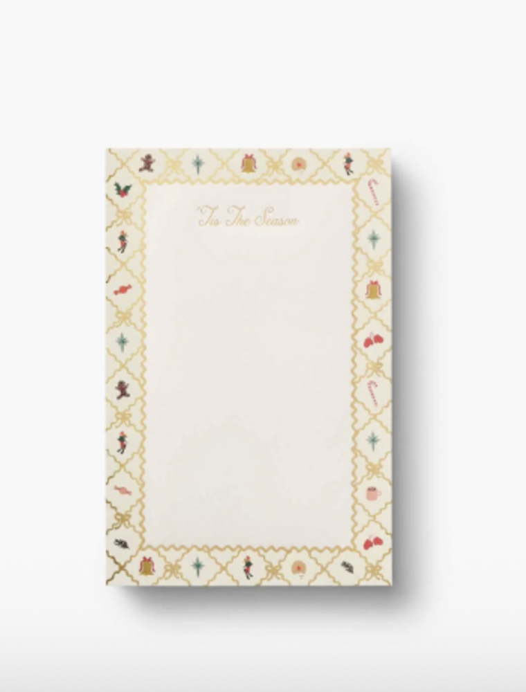 RIFLE PAPER COMPANY Holiday Notepad in Holiday Argyle