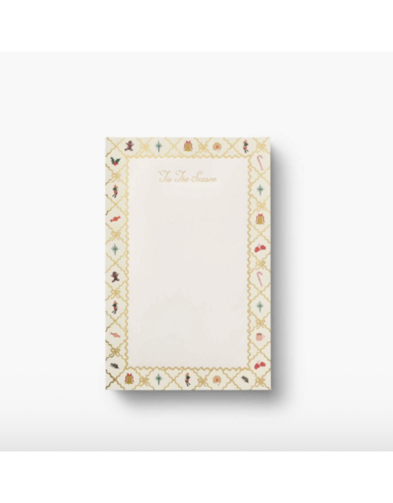 RIFLE PAPER COMPANY Holiday Notepad in Holiday Argyle