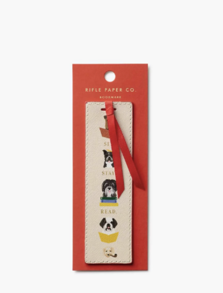 RIFLE PAPER COMPANY Bookmark in Studious Dogs
