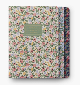 RIFLE PAPER COMPANY Stitched Notebook Set (Set of 3) in Rosa