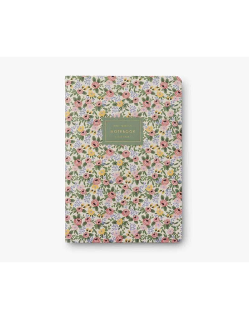 RIFLE PAPER COMPANY Stitched Notebook Set (Set of 3) in Rosa