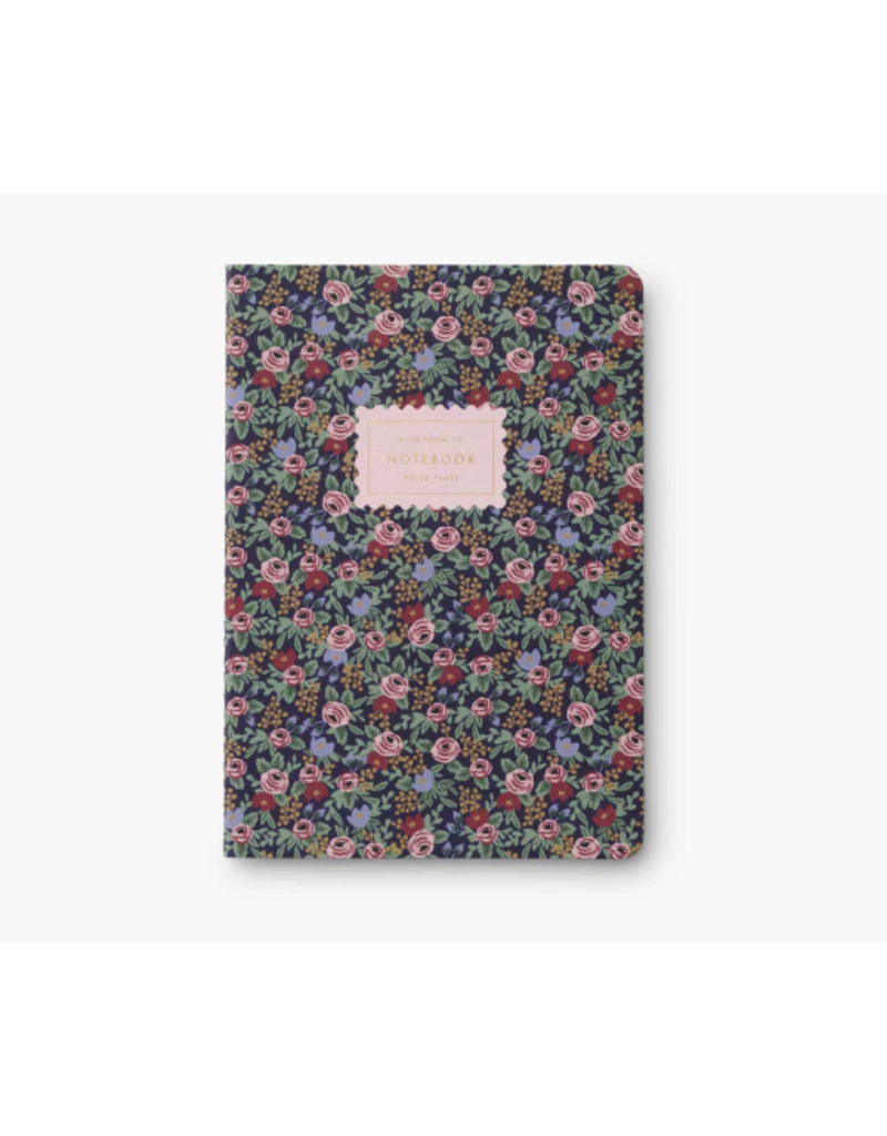 RIFLE PAPER COMPANY Stitched Notebook Set (Set of 3) in Rosa
