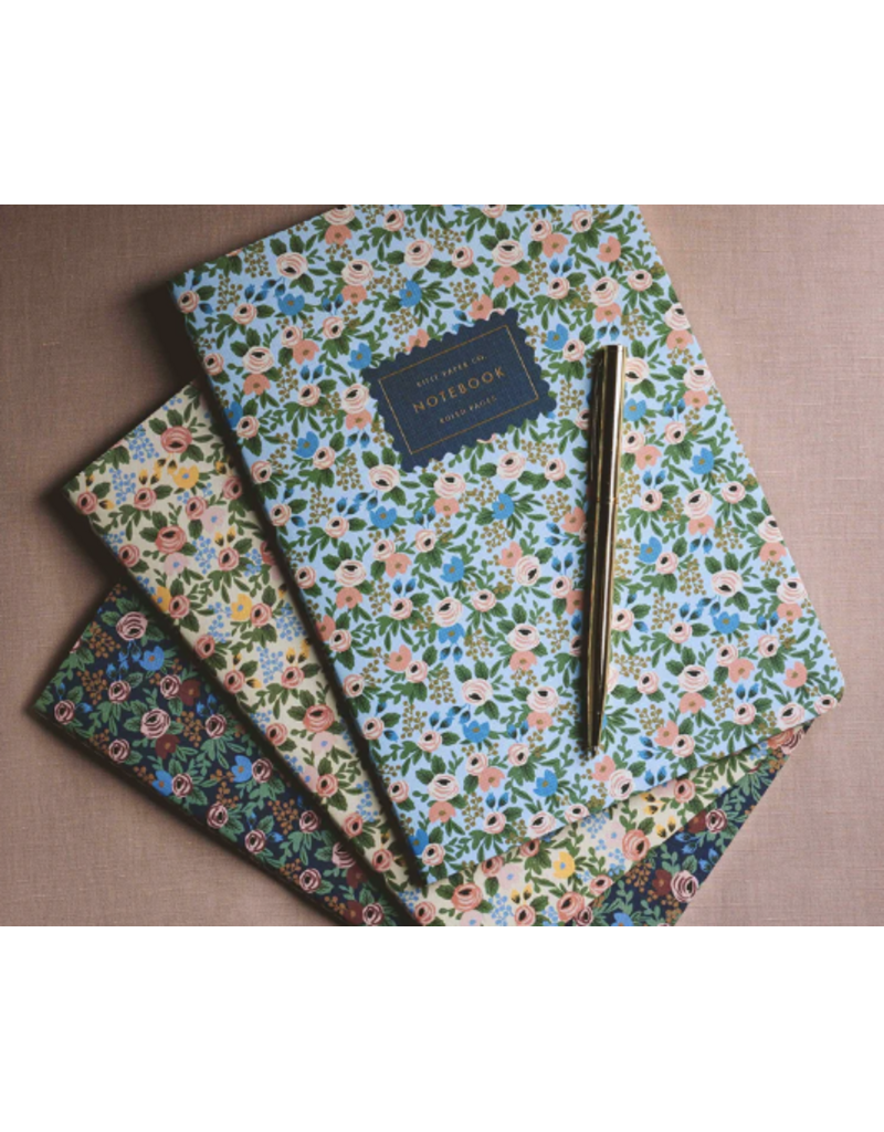 RIFLE PAPER COMPANY Stitched Notebook Set (Set of 3) in Rosa