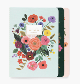RIFLE PAPER COMPANY Stitched Notebook Set (Set of 3) in Garden Party