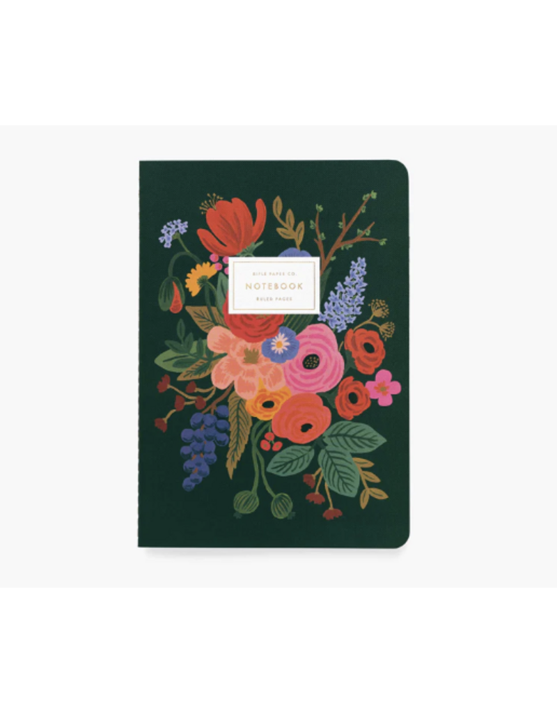 RIFLE PAPER COMPANY Stitched Notebook Set (Set of 3) in Garden Party