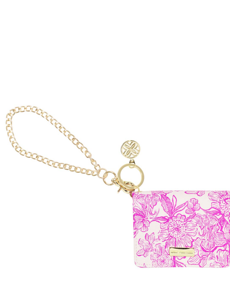 LILLY PULITZER Snap Card Case in Unforgettable Pink