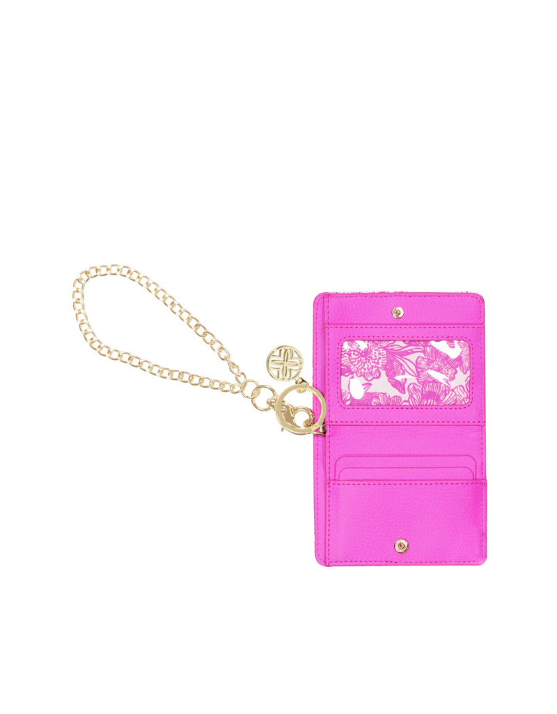 LILLY PULITZER Snap Card Case in Unforgettable Pink