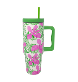 LILLY PULITZER Stainless Steel 40oz Tumbler in Sunset Shadows Home