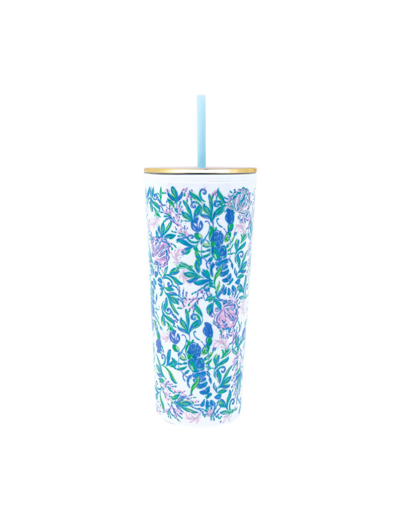 LILLY PULITZER 24oz Tumbler with Straw in Just A Pinch