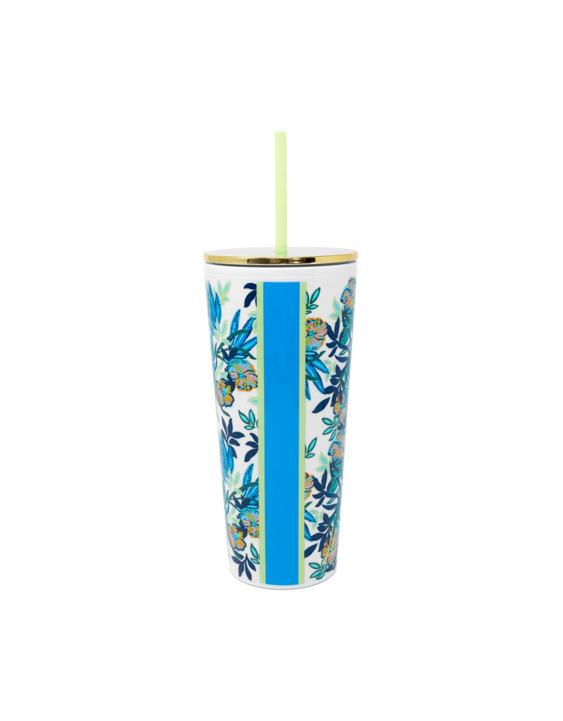 LILLY PULITZER 24oz Tumbler with Straw in Hottest Spot