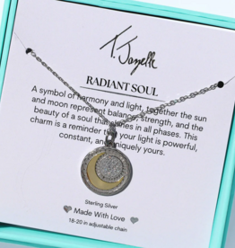TJAZELLE Radiant Soul Charm Necklace in Silver