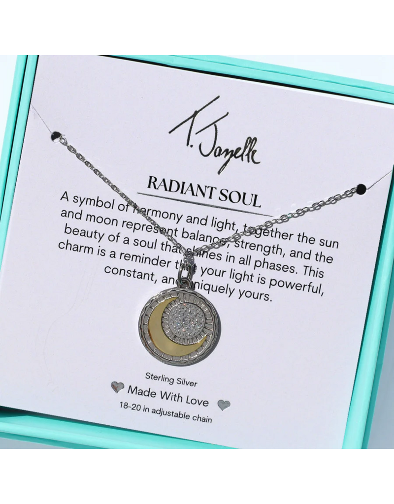 TJAZELLE Radiant Soul Charm Necklace in Silver