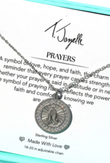 TJAZELLE Prayers Charm Necklace in Silver