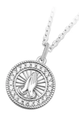 TJAZELLE Prayers Charm Necklace in Silver