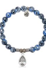 TJAZELLE Inner Beauty Bracelet in Denim Blue Agate & Silver