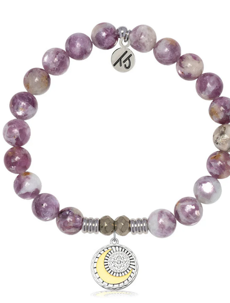 TJAZELLE Radiant Soul Bracelet in Lepidolite Quartz & Silver