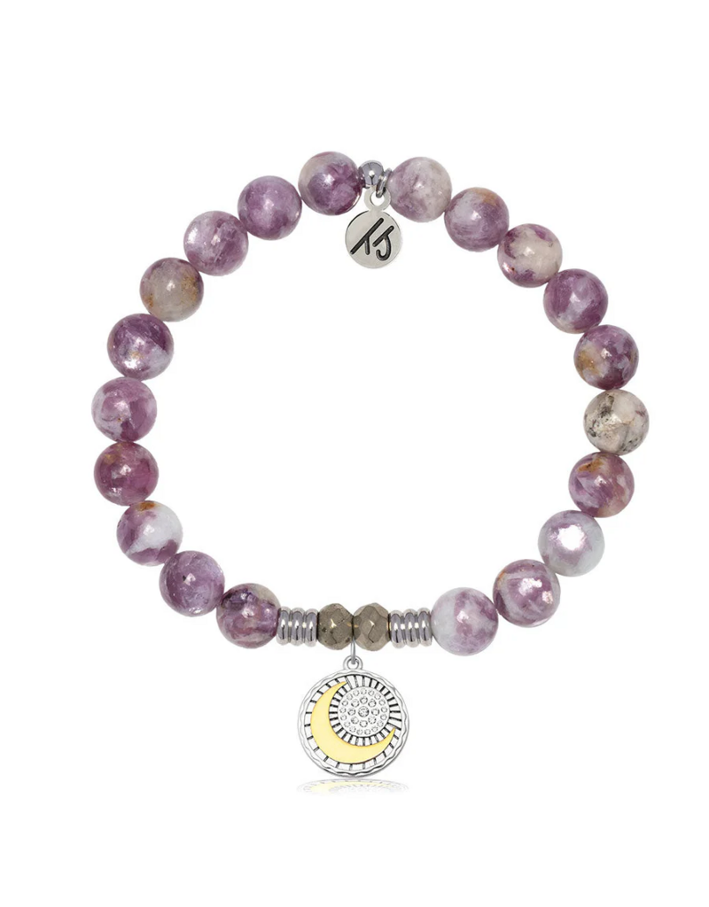 TJAZELLE Radiant Soul Bracelet in Lepidolite Quartz & Silver