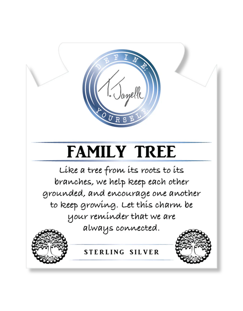 TJAZELLE Family Tree Bracelet in Lepidolite Quartz & Silver