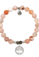 TJAZELLE Family Tree Bracelet in Sakura Agate & Silver