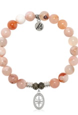 TJAZELLE Unstoppable Bracelet in Sakura Agate & Silver