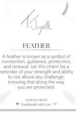 TJAZELLE Feather Bracelet in Sakura Agate & Silver