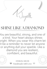 TJAZELLE Shine Like A Diamond Bracelet in Sakura Agate & Silver