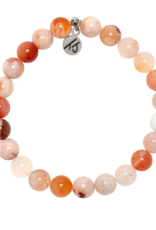 TJAZELLE Joy Stacker Bracelet in Sakura Agate & Silver