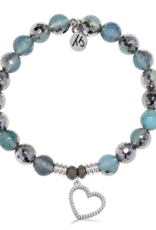 TJAZELLE Beautiful Soul Bracelet in Blue Silver Agate & Silver