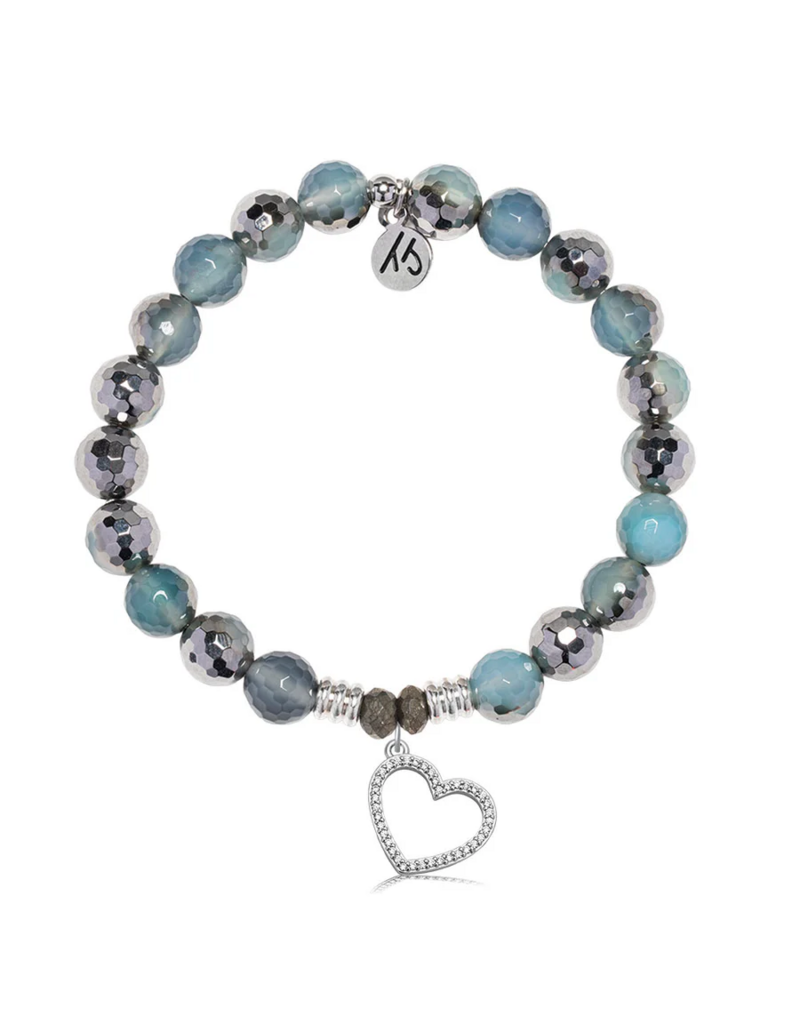 TJAZELLE Beautiful Soul Bracelet in Blue Silver Agate & Silver