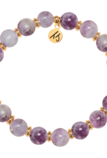 TJAZELLE Empowered Elegance Bracelet in Lepidolite Quartz & Gold