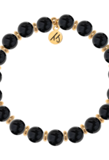 TJAZELLE Empowered Elegance Bracelet in Onyx & Gold