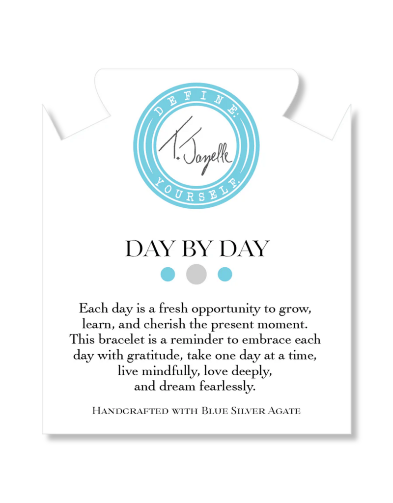 TJAZELLE Day By Day Bracelet in Blue Silver Agate & Silver