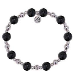 TJAZELLE Day By Day Bracelet in Onyx & Silver