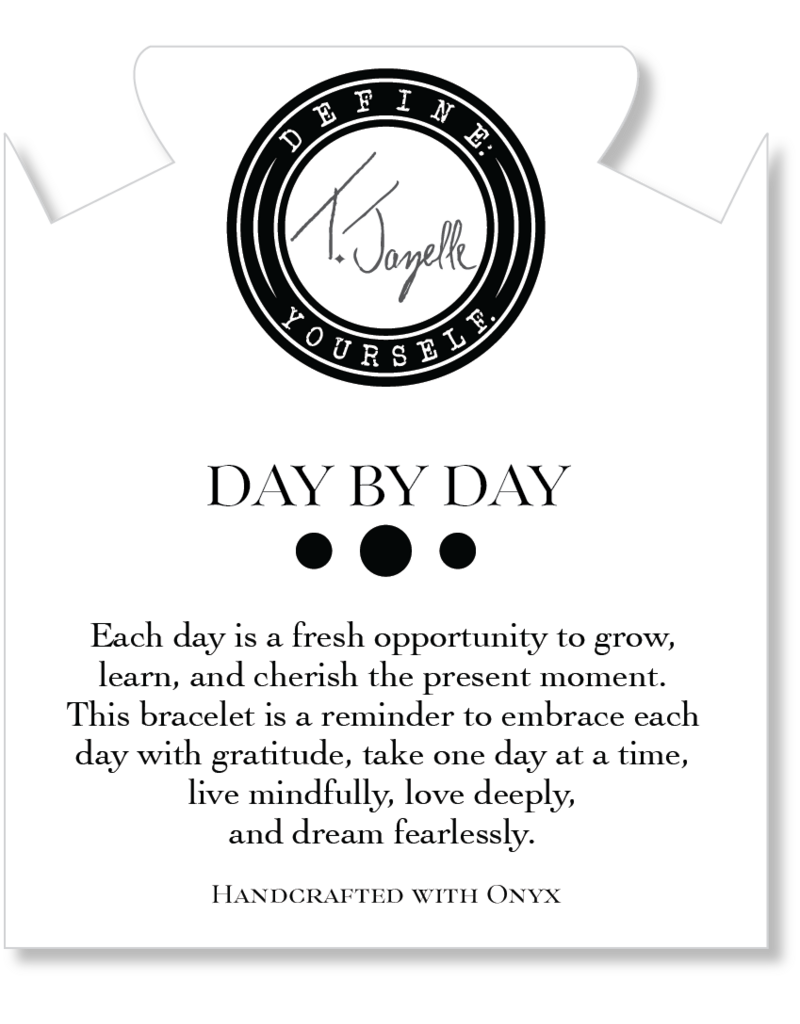TJAZELLE Day By Day Bracelet in Onyx & Silver