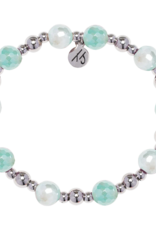 TJAZELLE Day By Day Bracelet in Aqua Agate & Silver