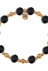 TJAZELLE Day By Day Bracelet in Onyx & Gold