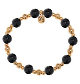 TJAZELLE Day By Day Bracelet in Onyx & Gold