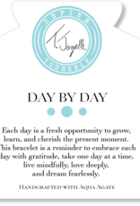 TJAZELLE Day By Day Bracelet in Aqua Agate & Gold