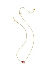 KENDRA SCOTT DESIGN Tatum Gold Short Pendant Necklace in Pink Mix