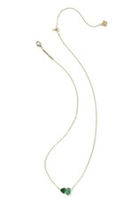 KENDRA SCOTT DESIGN Tatum Gold Short Pendant Necklace in Green Mix