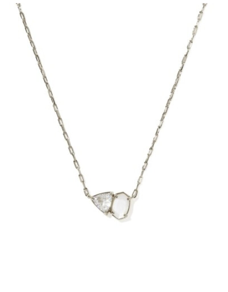 KENDRA SCOTT DESIGN Tatum Silver Short Pendant Necklace in Neutral Mix