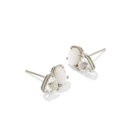 KENDRA SCOTT DESIGN Tatum Silver Stud Earrings in Neutral Mix