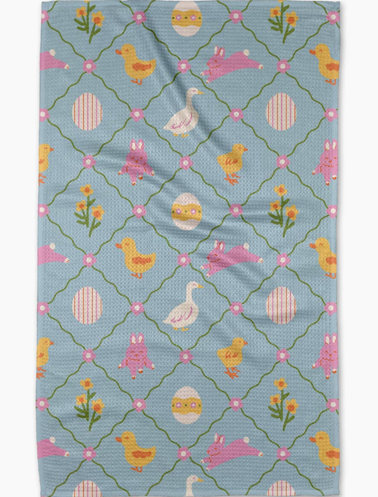 GEOMETRY Easter Critters Tea Towel