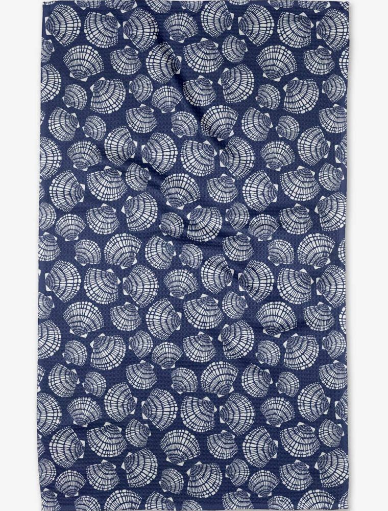 GEOMETRY Nautical Seashells Tea Towel