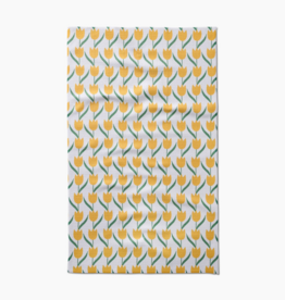 GEOMETRY Tulip Flowers Tea Towel