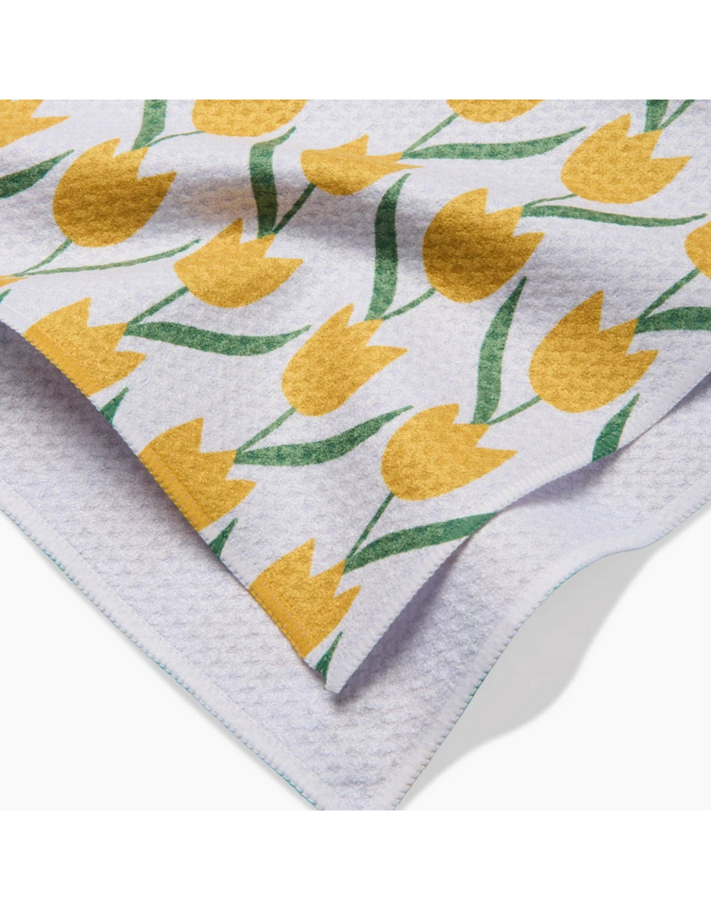 GEOMETRY Tulip Flowers Tea Towel