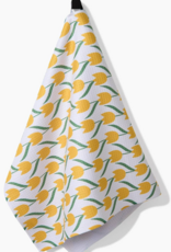 GEOMETRY Tulip Flowers Tea Towel